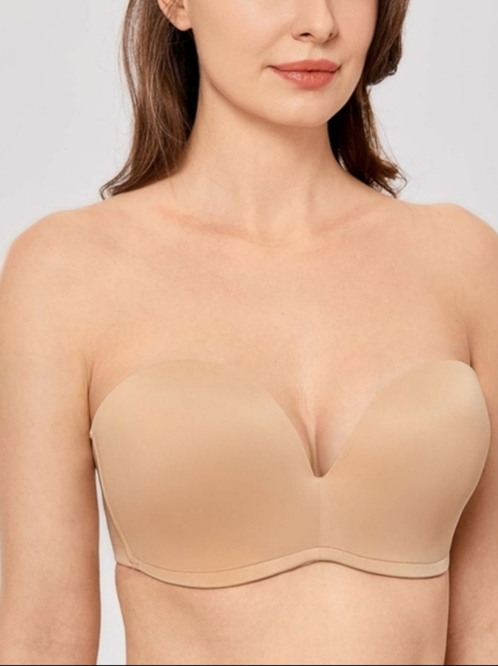 Strapless Push up Plunge Underwire Bra, 36D